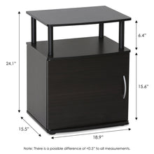 Load image into Gallery viewer, Furinno End Table 15114BKW