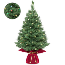 Load image into Gallery viewer, 26in Pre-Lit Artificial Tabletop Christmas Tree w/ 35 White/Multi LED Lights