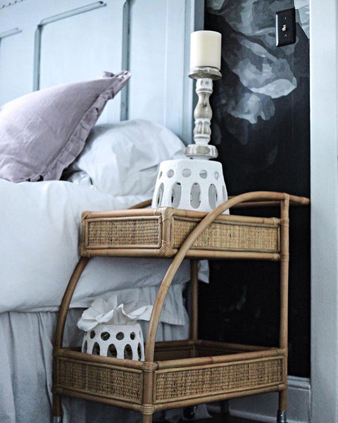 Interior Design BRB… Dying over this nightstand cart idea! @thecultivatedhome has done it agai…