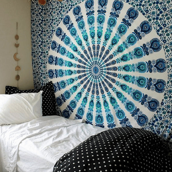Offers Blue And White Tapestry