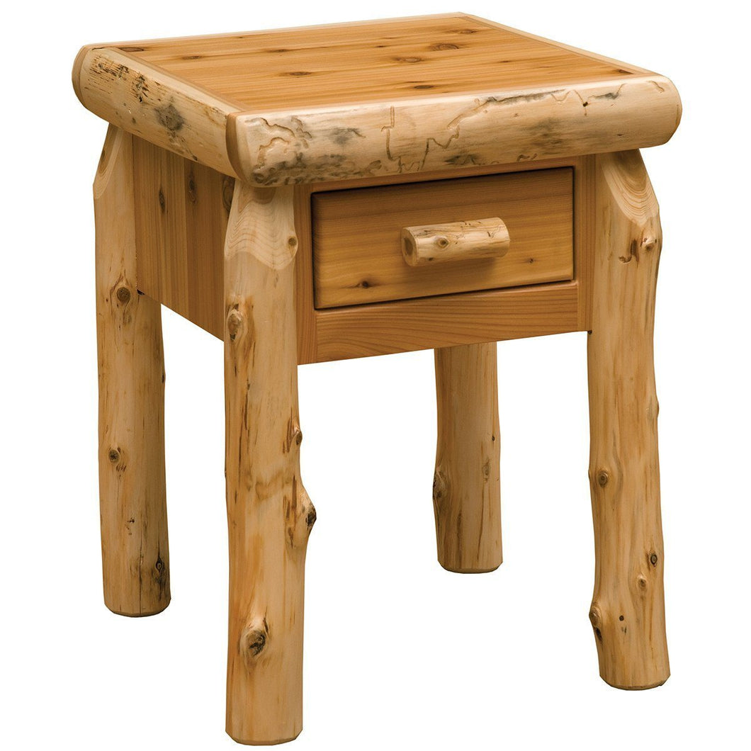 Rustic Traditional Cedar Drawer Nightstand