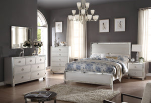 Acme 24840Q Voeville Platinum Finish 4 Piece Queen Panel Bedroom Set