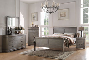 Acme 23860Q Louis Philippe 4 Pieces Gray Queen Sleigh Bedroom Set