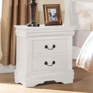 Acme 23833 Louis Philippe White 2 Drawer Night Stand