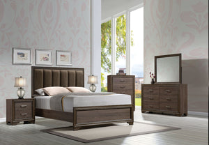 Acme Cyrille Walnut Finish California King Panel Bedroom Set