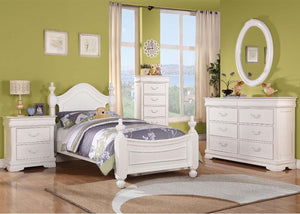 Acme Classique White Youth Full Poster Bedroom Set