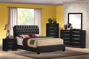 Acme 14350Q Ireland 4 Pieces Black wood Queen Platform Bedroom Set