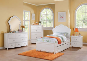 Acme Cecilie White Youth Full Trundle Bedroom Set