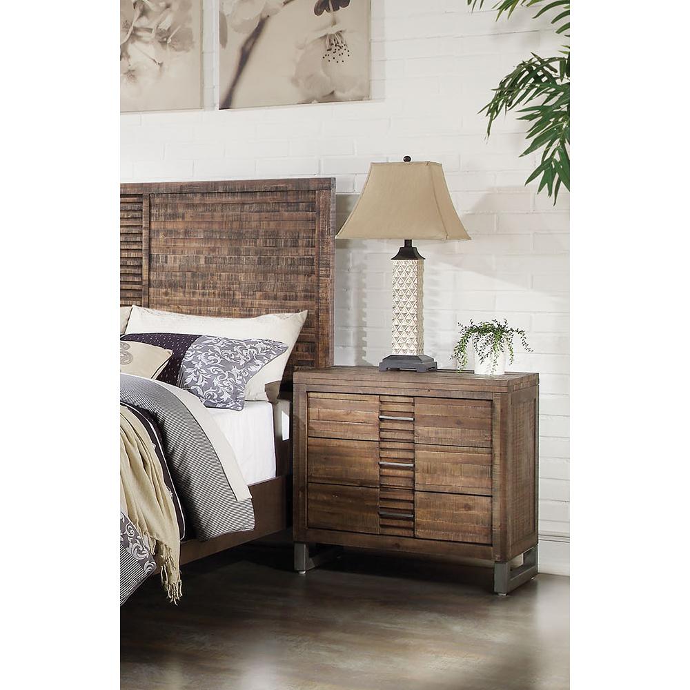 Acme Adria Recllaimed Oak -Drawer Night Stand