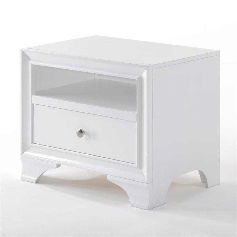 Acme 97496 Blaise 1 Drawer Nightstand In White