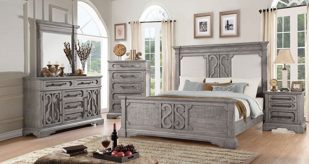 Acme 27090Q Artesia Natural Wood Finish 4 Piece Queen Bedroom Set