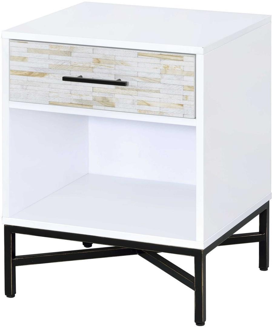 Acme 97450 Uma White Wood Finish Contemporary Nightstand