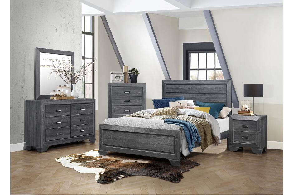 Beechnut 4 PC queen bedroom set Gray
