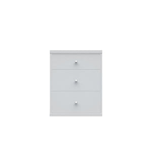2.0 Modern Night stand with 3- Drawers in White
