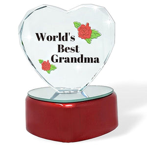 World's Best Grandma LED Lighted Heart Gift(191)