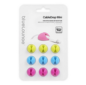 BlueLounge Cabledrop Mini Adhesive Cable Holder, Bright