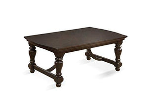 Best Quality Furniture CT120-121 Traditional Style Elegant Cappuccino Coffee Table Set