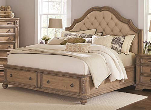 Coaster Ilana 5 Piece King Storage Bedroom Set in Cream