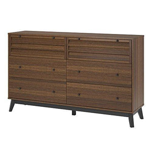 Ameriwood Home 5995096COM Vaughn 6 Drawer Dresser, Walnut