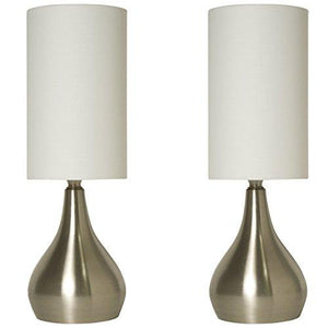 Brushed Nickle Modern Light Touch Table Lamp Modern 18 Inches Tall Touch Home Decor Accent