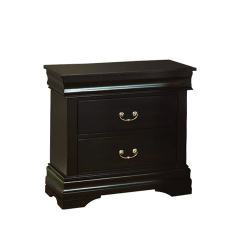 Dark Cherry 2-Drawer Nightstand