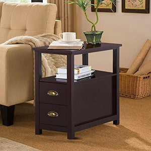Chairside Rustic Espresso End Table