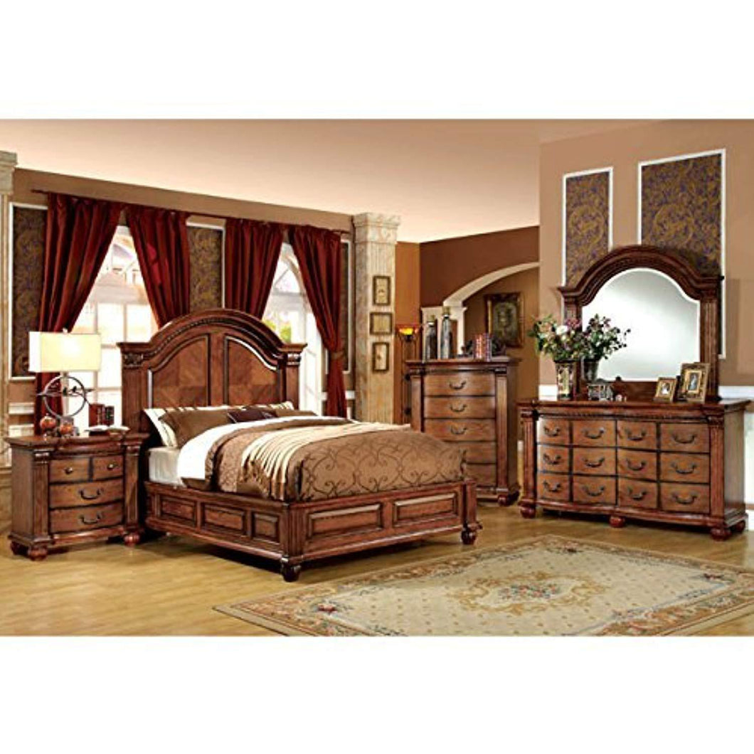 6 Piece Queen Oak Bedroom Set