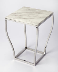 Haley Marble & Metal End Table