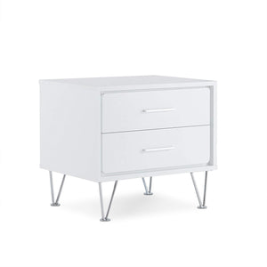 Acme 97332 Deoss White Wood Finish 2 Drawer Nightstand