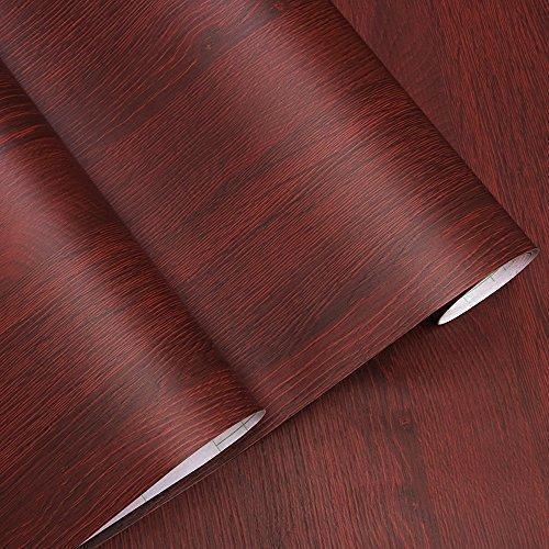 Decorative Faux Wood Grain Contact Paper Vinyl Self Adhesive Shelf Drawer Liner for Bathroom Kitchen Cabinets Shelves Table Arts and Crafts Decal 24x117 Inches
