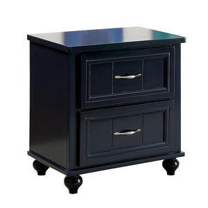 Lacey Contemporary Nightstand, Blue Finish