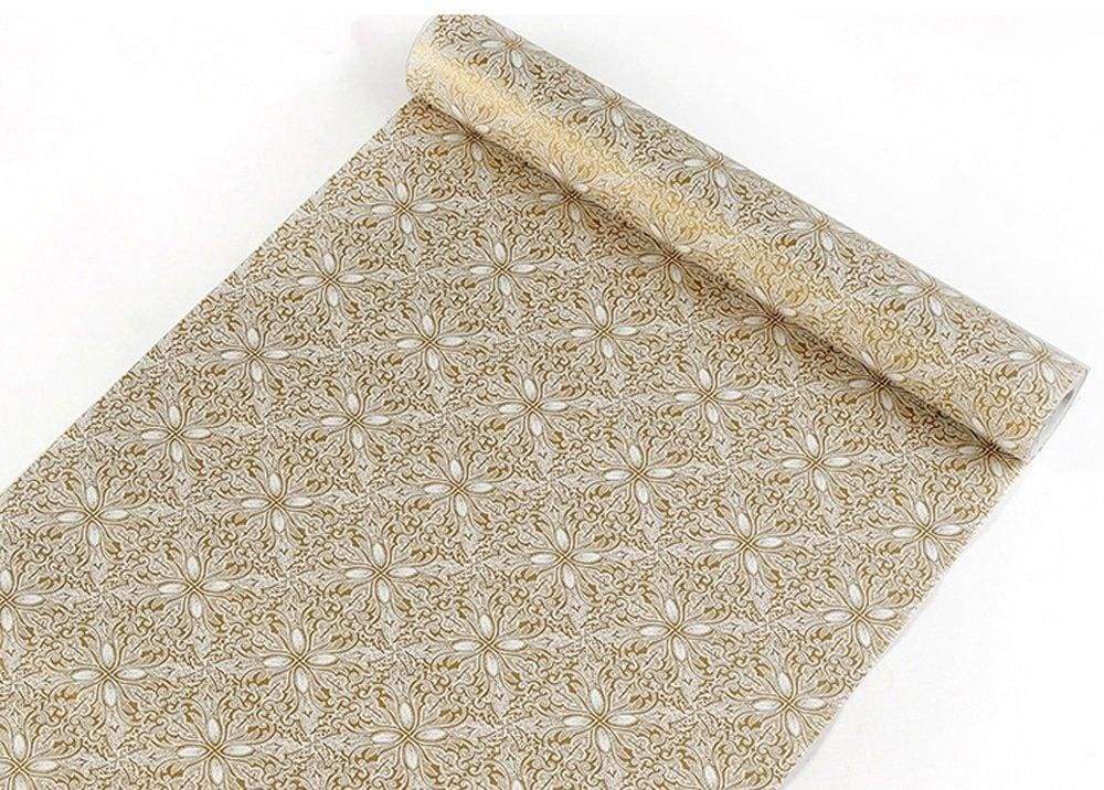 Self Adhesive Decorative Contact Paper Shelf Liner for Kitchen Cabinets Drawer Dresser Shelves Wall Arts and Crafts Decor 17.7x78.7 Inches