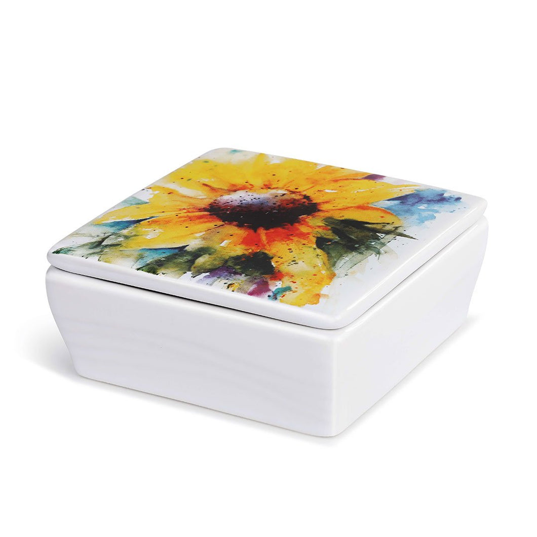 Dean Crouser Sunflower Lidded Vanity Box