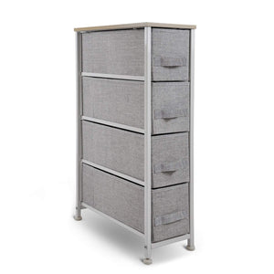 Drawer Dresser Storage Organizer Unit - CERBIOR 5-Drawer Closet Shelves for Clothing, Sweaters, Jeans, Blankets- Grey