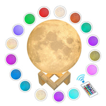 Load image into Gallery viewer, ACED 3D Printing 4.7Inch Moon Light Lamp Baby Night Light, Dimmable Color Changing, Touch Battery Operated LED Moonlight Lamps for Bedrooms, Father&#39;s