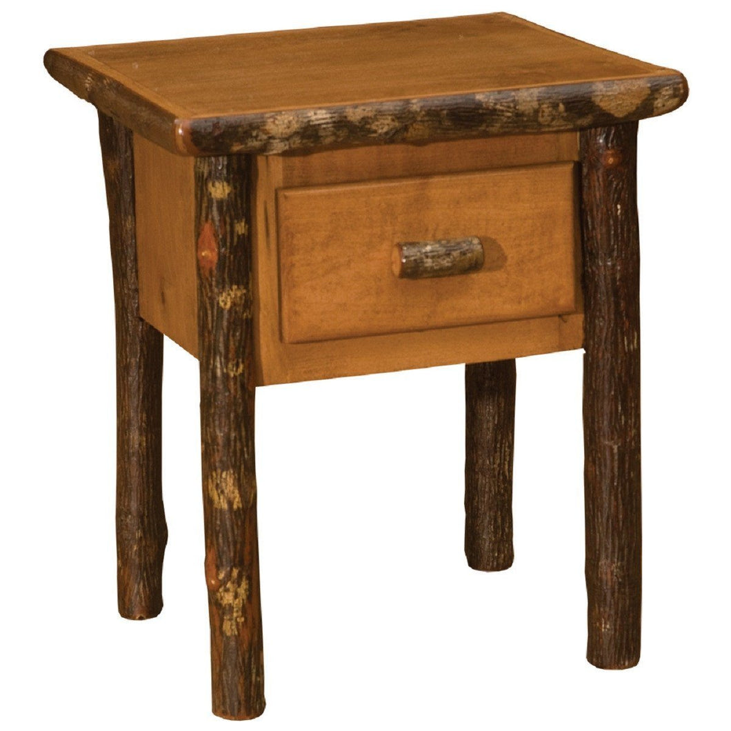 Rustic Maple Hickory One Drawer Nightstand