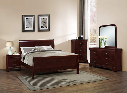 5 Piece Queen Sleigh Bedroom Set