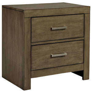 Anderson Neutral Grey Burnished Paint Finish 2-Drawer Nightstand