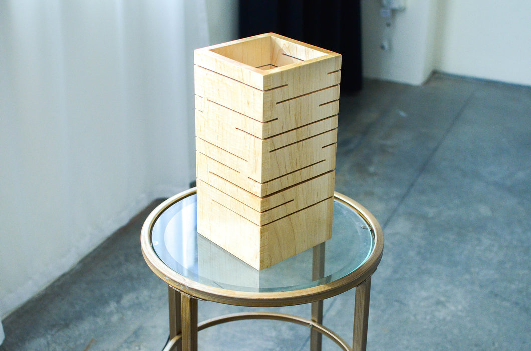 Modern Wood Slot Lamp
