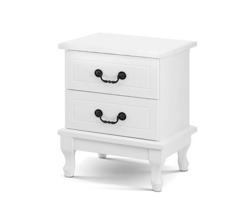 Artiss Bedside Table Storage Lamp Side Nightstand Unit Cabinet Bedroom White