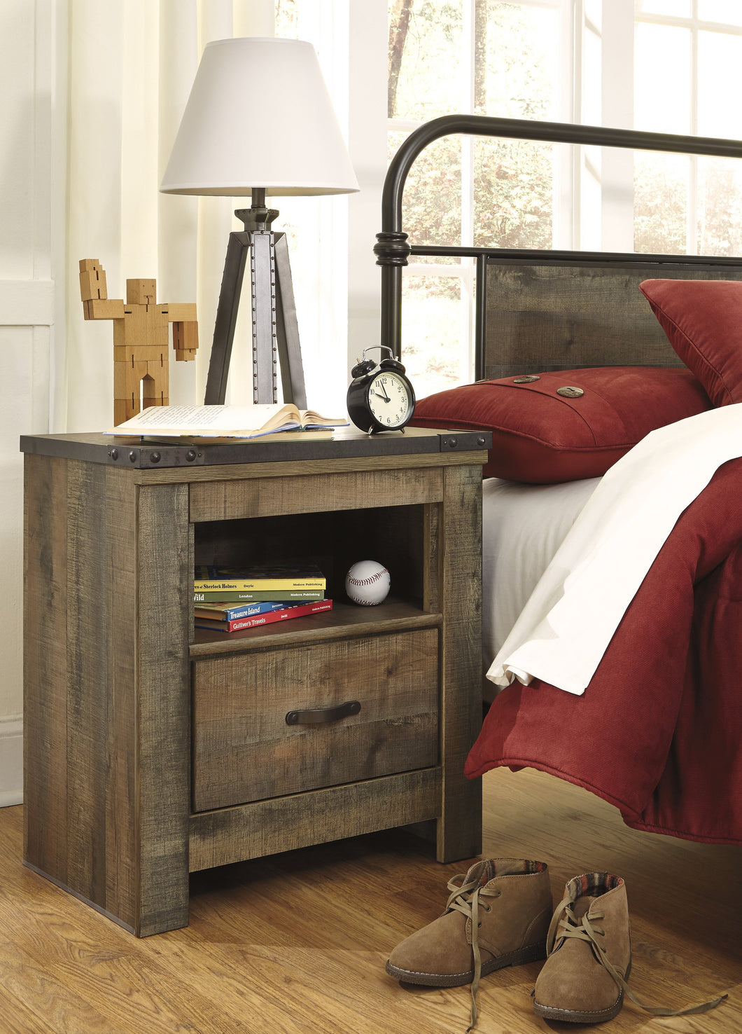 Cremona Brown Casual One Drawer Night Stand