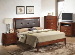 G1200AKBNTV 3 Piece Set including King Bed, Nightstand and Media Chest in Cherry