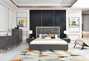 Modern Grey Eastern King Bedroom Set