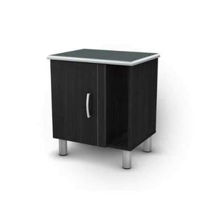 Black Onyx Nightstand with 1 Door & 1 Adjustable Shelf