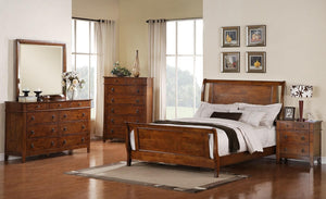 Phoenix Collection SS-TS755-K-BED-SET 5 Piece Bedroom Set with King Size Bed + Dresser + Mirror + Chest + Nightstand