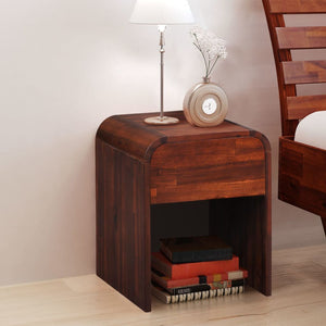 Bedside Cabinet Acacia Wood Brown 41.5x42 cm
