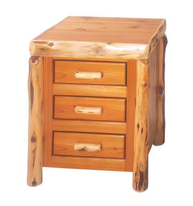 Cedar Three Drawer Nightstand - Traditional Cedar