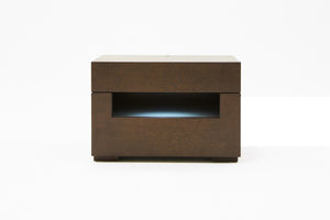 Ceres Modern Brown Oak and Grey Nightstand