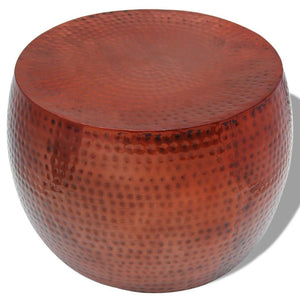 Coffee Table Round Aluminium with Copper Finish Brown