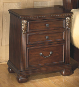 Leahlyn Warm Brown Two Drawer Night Stand